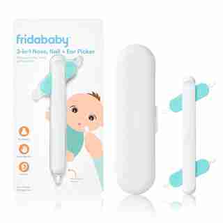 Fridababy 3-in-1 Nose Nail & Ear Picker Safely Cleans Baby's Boogers, Ear Wax & More