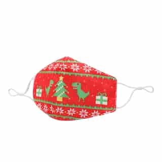 OMG Accessories Kids Non Medical Face Mask Dino Ugly Sweater