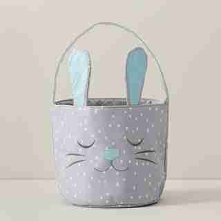 Oliver Smith & Co. GREY BUNNY LARGE EASTER BASKET