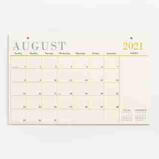 Agenda mensuel avec accents métalliques