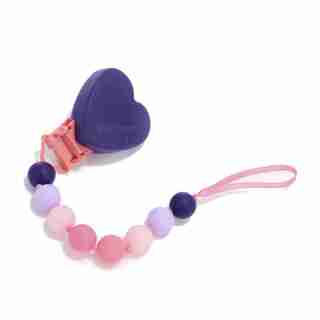 Chewbeads Pacifier Clip - Heart
