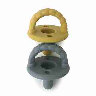 Itzy Ritzy Sweetie Soother Mustard 2pk pacifier set