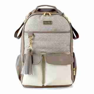 Itzy Ritzy Boss Backpack Diaper Bag Vanilla Latte Taupe
