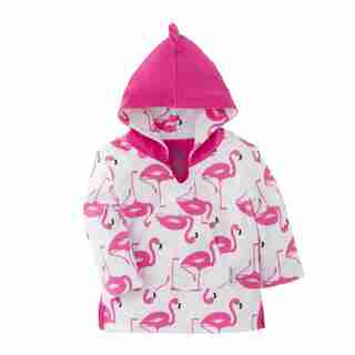 Zoocchini™ UPF50+ Baby Terry Swim Coverup Flamingo 0-12 Months