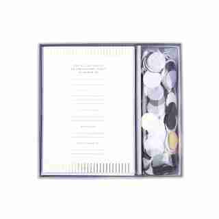 ENGAGEMENT CONFETTI GOLD INVITATION Set of 12