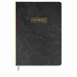 Large Marble Journal - Black