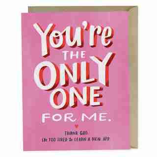 Paper E. Clips Valentines Card You're The Only One For Me