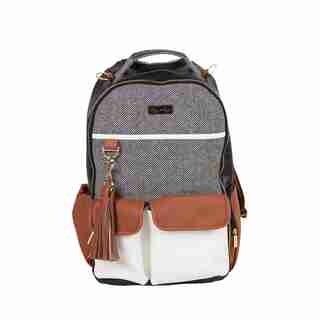 Itzy Ritzy Boss Backpack Diaper Bag Coffee and Cream