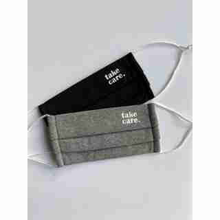SET OF 2 NON-MEDICAL FACE MASK, Black/Confetti