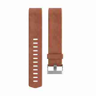 Fitbit Charge 2 Leather Band - Brown, Large