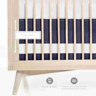 Solid Band Crib Skirt- Indigo