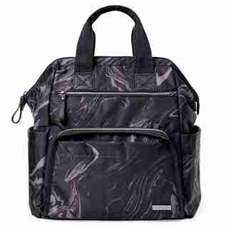Skip Hop Mainframe Wide-Open Diaper Backpack-Black Marble