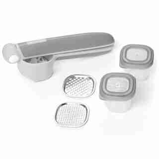 Skip Hop Easy Prep Food Press Set - Grey