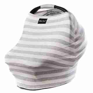 MILK SNOB MULTI USE BABY CAR SEAT COVER CREAM AND GREY STRIPES