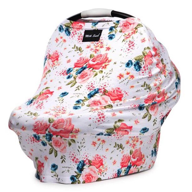 MILK SNOB MULTI USE BABY CAR SEAT COVER, FRENCH FLORAL