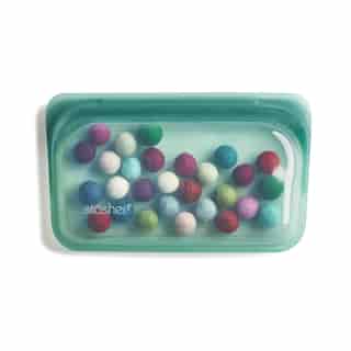 STASHER REUSABLE SILICONE SNACK BAG WATERFALL 10 OZ