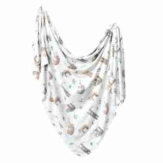 Copper Pearl Knit Swaddle Blanket Rayon Polyester Noah