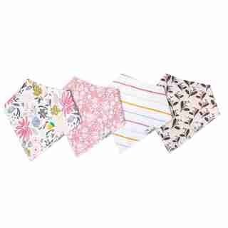 Copper Pearl Bandana Bib Olive Set of 4
