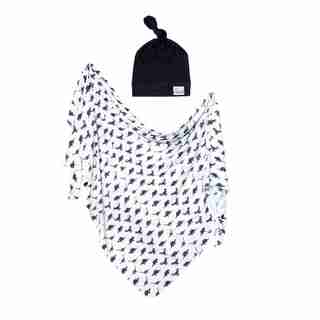 Copper Pearl Welcome Baby Swaddle and Hat Set Wild