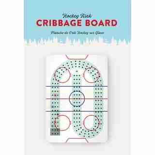 Wooden Hockey Rink Cribbage Board
