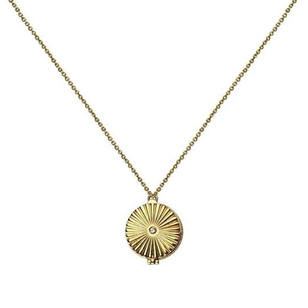 KITSCH CARVED AROMATHERAPY LOCKET NECKLACE