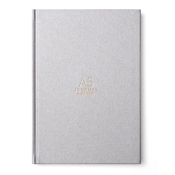 RUSSELL AND HAZEL A5 BOOKCLOTH JOURNAL NICKEL