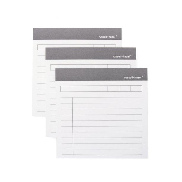 Notepad Memo Adhsve Charcoal 3/50c