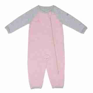 Juddlies Raglan Collection Baby Toddler Organic Cotton Playsuit Sleeper 2-Way Zipper New Born 0-10Ibs - Dogwood Pink