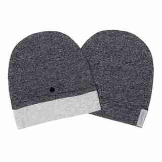 Juddlies Designs™ Baby Raglan Hat Organic Cotton Graphite Black 4 to 12 Months