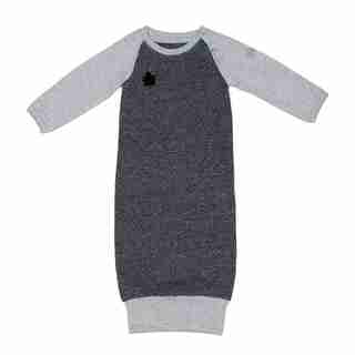 Juddlies™ Baby Raglan Nightie Organic Cotton Graphite Black 0 to 3 Months