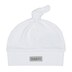 white cotton newborn hat