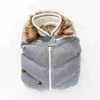 Juddlies - Infant Car Seat Cover - Herringbone Grey