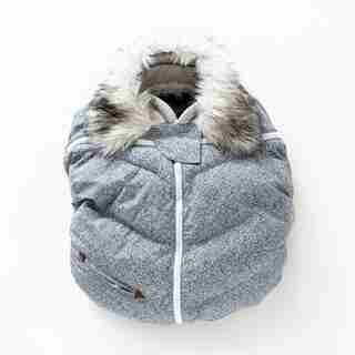 Juddlies - Infant Car Seat Cover - Salt & Pepper Grey