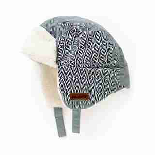 Juddlies - Winter Hats - Herringbone Grey - 0-6 months
