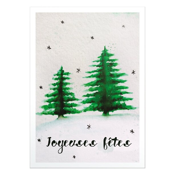 Boxed Cards - Trees and light snow