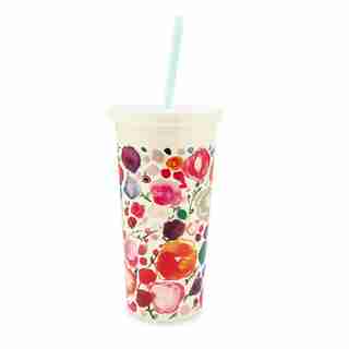 Kate Spade New York Tumbler With Straw Floral