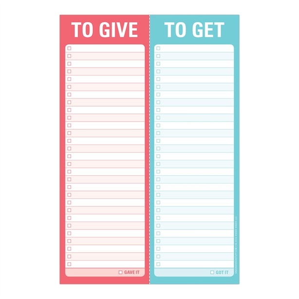 Perforated Pad - To Give/To Get