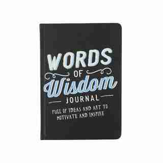Words of Wisdom Inspirational Journal - Black