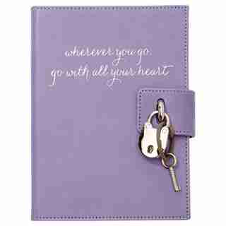 Locked Diary Wherever You Go - Lavender