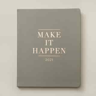 August 2020 - December 2021 Grey Quote Planner