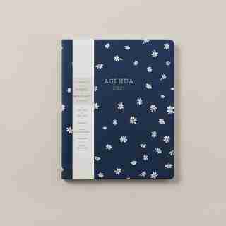 Agenda – Marguerite bleu marine 2021, 20x25 cm