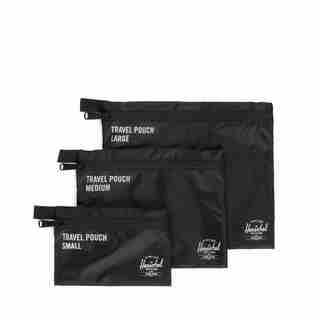 HERSCHEL TRAVEL POUCHES - BLACK
