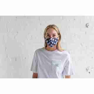 HERSCHEL CLASSIC NON-MEDICAL FACE MASK - Peacoat Polka Dot