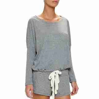 Eberjey Heather Slouchy Tee - Heather Grey, Medium