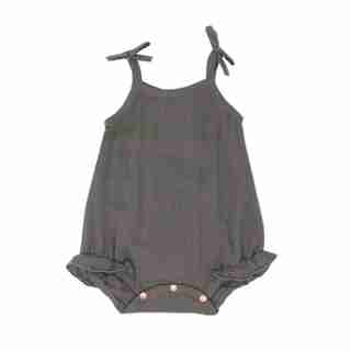 L'ovedbaby® Ruffle Bodysuit Grey 3-6 Months