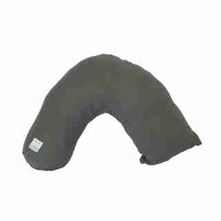 Coussin d’allaitement en coton bio – gris foncé