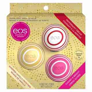 EOS HOLIDAY 3 PACK - PEPPERMINT CREAM / WHIPPED FROSTING / CHERRY & BRIGHT