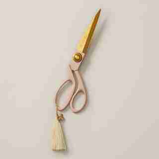 GOLD SCISSORS DUSTY PINK IVORY TASSEL