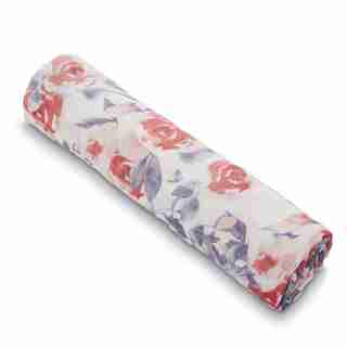 Aden + Anais® White Label Silky Soft Swaddle Watercolour Garden Roses