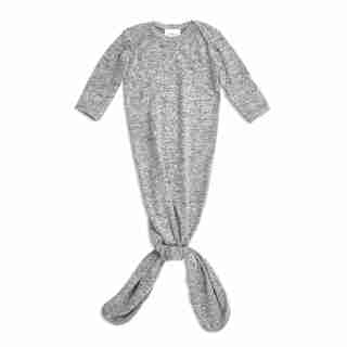 Snuggle Knit Knotted Gown - Heather Grey